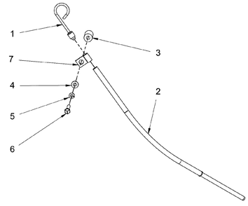 Engine Service Parts - Dipstick And Tube Diagram and Parts List for 076168-00  Briggs and Stratton Generator